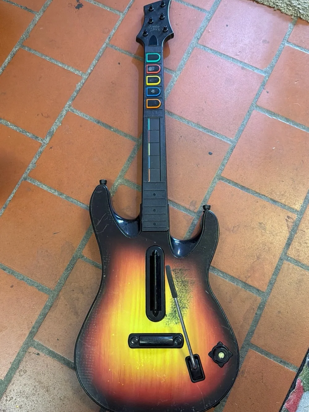 Sunburst Video Game Guitar Controller - Black Neck
